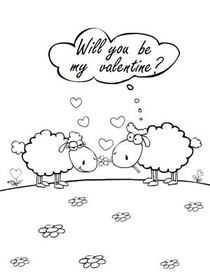 Will You Be My Valentine Sheep