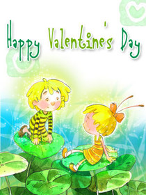 Happy Valentine's Day Bee Card