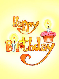 Happy Birthday Cupcakes Greeting Card