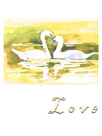 Love Swans Greeting Card