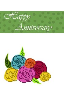 Happy Anniversary Floral Greeting Card