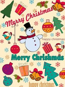 Festive Christmas Collage Greeting Card