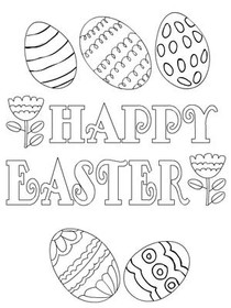Happy Easter Coloring Card