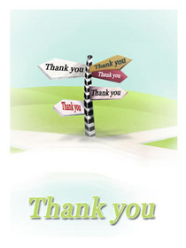 Thank You Signpost Card