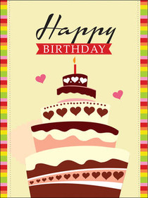 Happy Birthday Cake Greeting Card