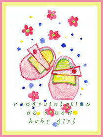 Congratulations Baby Girl Booties