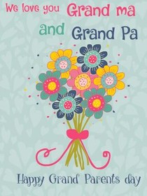 Grandparents Day Flower Bouquet Card