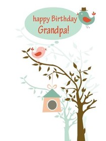 Happy Birthday Grandpa Bird Theme