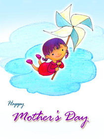 Happy Mother's Day Cloud Greeting Card