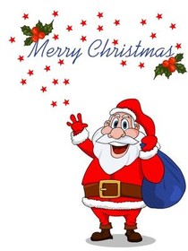 Merry Christmas Santa Greeting Card