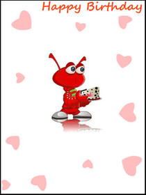 Happy Birthday Red Ant Card