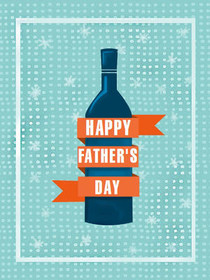 Happy Father's Day Wine Bottle Card
