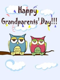 Happy Grandparents' Day Owl Card