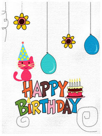 Colorful Birthday Celebration Card