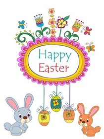 Happy Easter Bunny Greeting Card