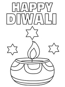 Happy Diwali Coloring Card