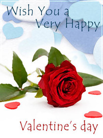 Happy Valentine's Day Rose Card