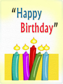 Colorful Birthday Candles Card