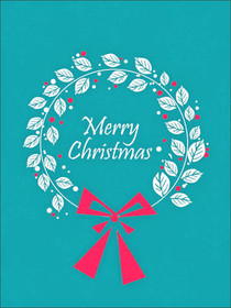 Classic Christmas Wreath Greeting Card