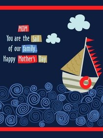 Nautical Mother's Day Sailboat Card