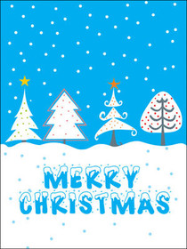 Merry Christmas Winter Trees
