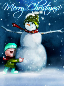 Merry Christmas Snowman & Elf