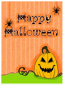 Happy Halloween Pumpkin Greeting Card