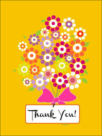 Thank You Flower Bouquet Card