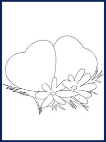 Two Hearts with Flowers