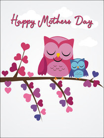Happy Mother's Day Owl Card