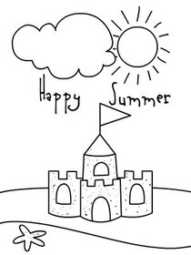 Happy Summer Castle Card