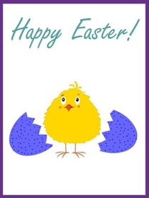 Happy Easter Chick Greeting Card