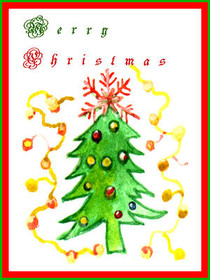 Merry Christmas Tree Greeting Card