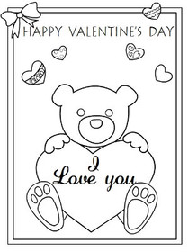 Teddy Bear Love Valentine's Day Card