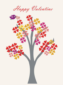Happy Valentine Tree Card