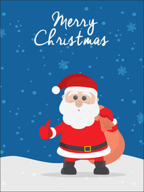 Merry Christmas Santa Greeting Card