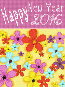 Happy New Year 2016 Flowers