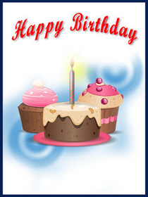 Happy Birthday Cake & Cupcakes