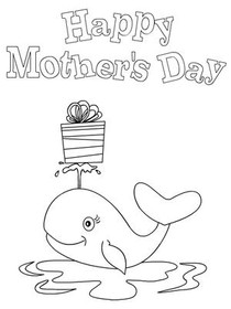 Happy Mother's Day Whale Card