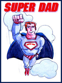 Super Dad Superhero Greeting Card