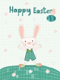 Happy Easter Bunny Greeting Card