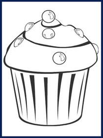 Cupcake Coloring Page