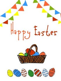 Happy Easter Basket Greeting Card