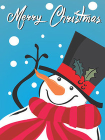 Cheerful Snowman Christmas Card