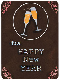 Happy New Year Champagne Toast