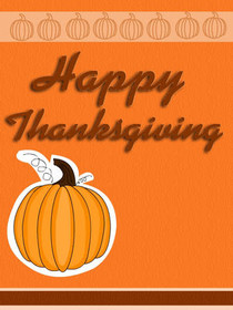 Happy Thanksgiving Pumpkin Card