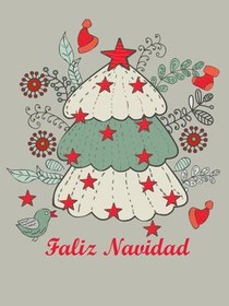 Feliz Navidad Christmas Tree Card
