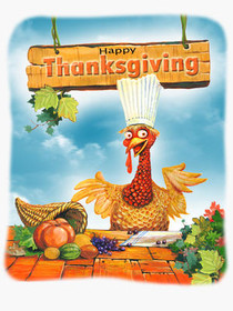 Happy Thanksgiving Turkey Greeting Card