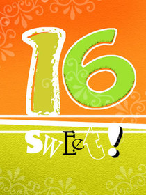 Sweet 16 Birthday Greeting Card