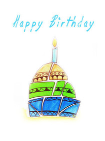 Colorful Birthday Cake